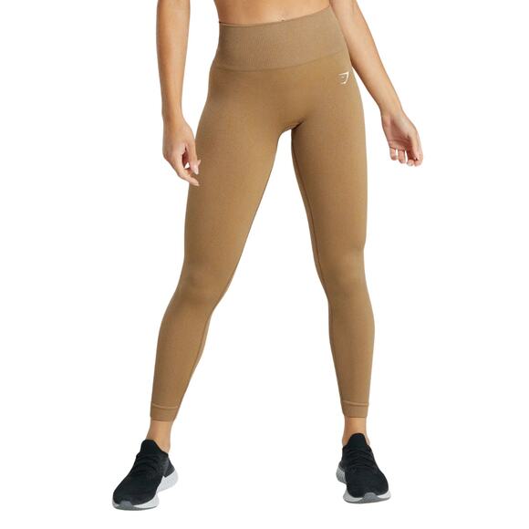 Gymshark Leggings Womens Medium Brown Adapt Fleck Stretch Athletic Gym Workout - Picture 1 of 10